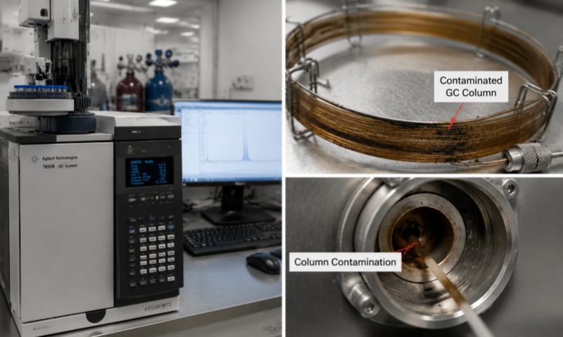 Countermeasures and Maintenance Methods for Contaminated Chromatographic Columns