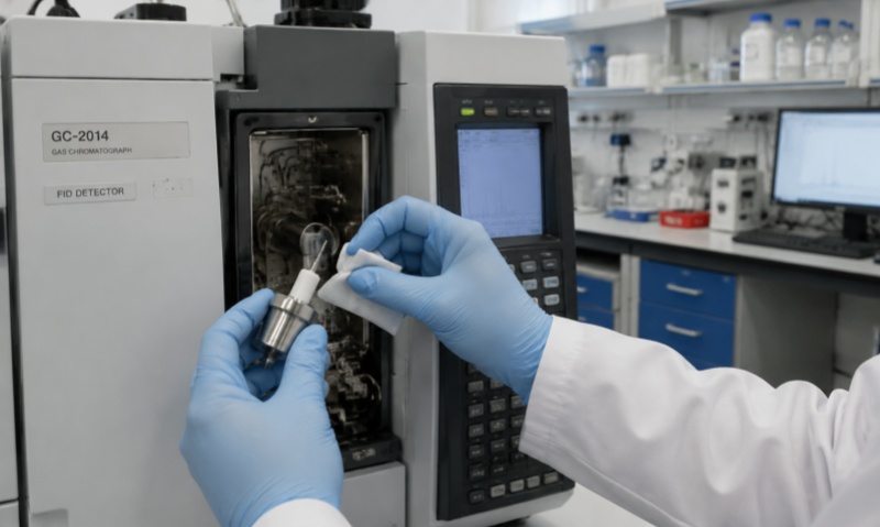 Standard Cleaning Procedures for Split Line, Detector, and Syringe of Agilent Gas Chromatograph